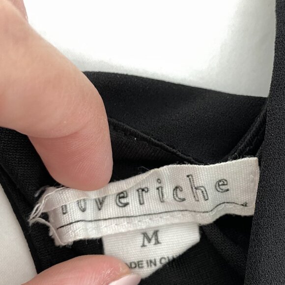 Love Riche Black Romper Tank Open Back Size M - Picture 3 of 3